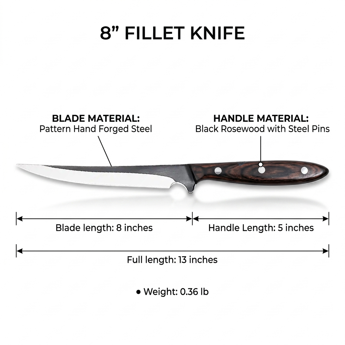 Swordfish Fish Knife 13 inches