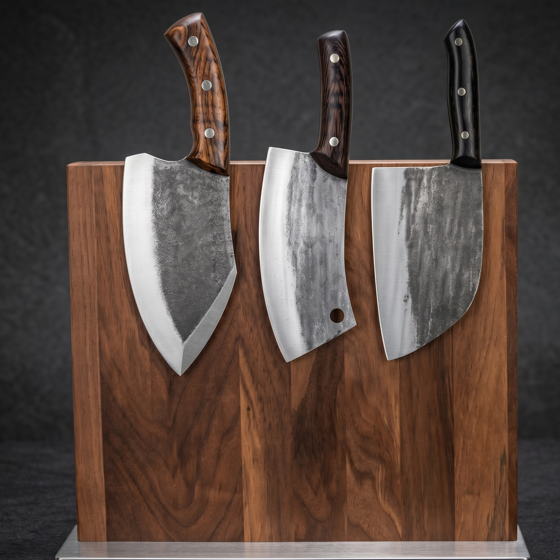 Handforged Knives & Display Set, 4PC