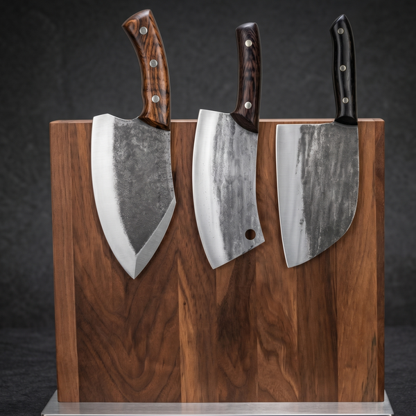 Handforged Knives & Display Set, 4PC